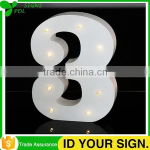 Wooden Marquee Arablic Number With Led Lighting0-9 thumbnail-4