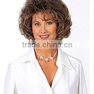 Synthetic Curl Wigs No11- Russia Hair Wigs Wholesales Factory thumbnail-1
