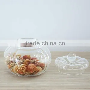 Wholesale 350ml Pumpkin Shape Glass Jar Storage Jar Handmade Heat Resistant Glassware 6076 thumbnail-4