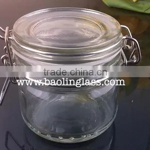 200ml Glass Storage Clip Top Jar thumbnail-1
