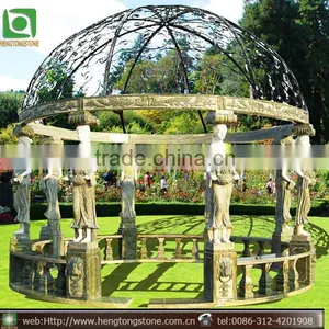 Garden Outdoor Natural Marble Gazebo For Sale thumbnail-1