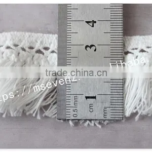 Customized Color 3.5cm Width Polyester Water Soluble Fringe Lace Trim for Gament thumbnail-6