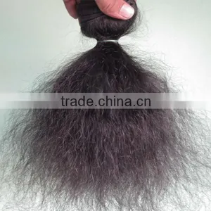 16" Inch Hair Extention 100% Unprocessed Brazilian Hair, Natural Curl, Natural Black thumbnail-1