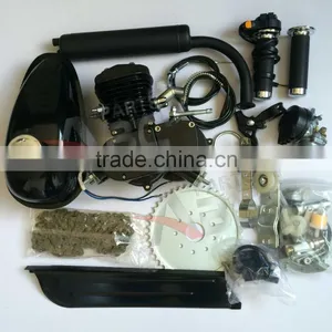 Black Silver 80cc Engine Motor Kit 2 Stroke Gasoline Engine Kit Set Single Cylinder for Motorized Bicycle Bike Motorcycle thumbnail-3