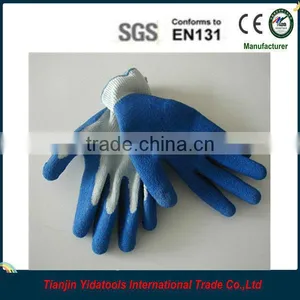 Blue Latex Wrinkle Palm Gloves thumbnail-3