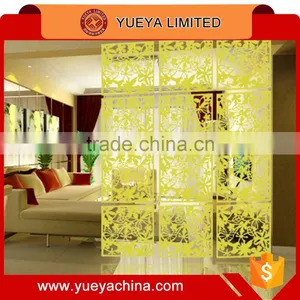 Modern Flower Hollow Hanging Screen/elegant Carved Wall Sticker 4 Pieces Set-yellow thumbnail-1