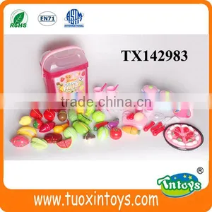 Plastic Cut Fruits and Vegetables Toys Cooking Toys Kitchen Sets thumbnail-1