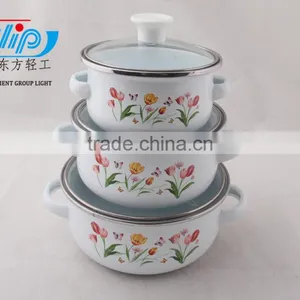 3 Pcs Mini Pot With Metal Cover Beautiful Decal thumbnail-1