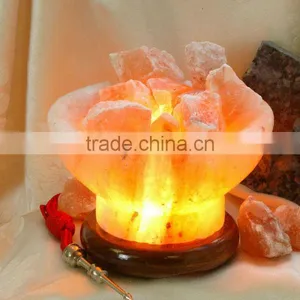 Himalayan Rock Salt Bowl Lamp thumbnail-1