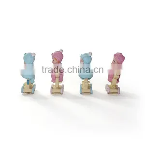 Baby Gift Pink and Blue Polyresin Baby Figurines thumbnail-3