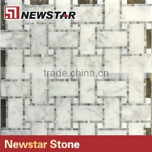 Carrara White Marble Honed 2 Inch Hexagon Mosaic Tile Marble Mosaic Pieces thumbnail-1