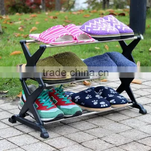 Multi-function Three Tier Stainless Steel Shoe Storage Rack thumbnail-1