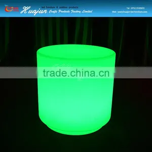 Rechargeable Li-ion Battery LED Cube Stool/ Round Plastic Stool/LED Cube Chair thumbnail-1