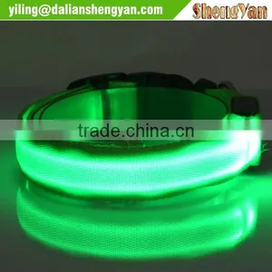 Night Safety Waterproof Nylon Adjustable LED Dog Collar thumbnail-1