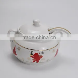 High Quality Ceramic Stockpot With Gold Decal or Customized Printing, thumbnail-1