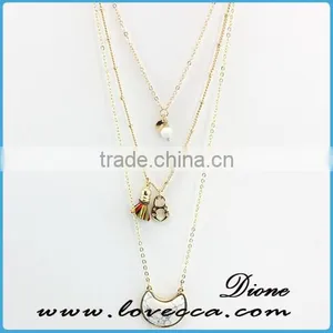 Wholesale Jewelry Gemstone Women Necklace,Natural Stone Pendant Necklace Jewelry, Turquoise Quartz Necklace Fashion thumbnail-3