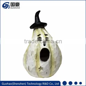 Custom Halloween Table Decoration Witch Pumpkin Statue thumbnail-1