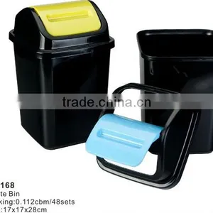 New Plastic Waste Bin Garbage Cans Trash Cans for Shool /home/hotel Use TH-168 thumbnail-1