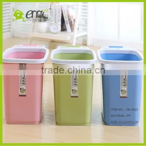 High Quality Home Garbage Can Trash Plastic Cans Plastic Trash Bins Indoor Waste Basket thumbnail-1