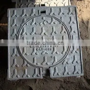 Black Bitumen Coated Cast Iron Inspection Manhole Cover thumbnail-1