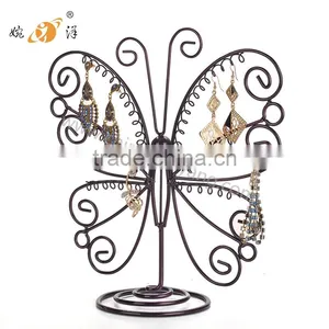 Delicate Metal Butterfly Shape Earring Wire Jewelry Display thumbnail-1