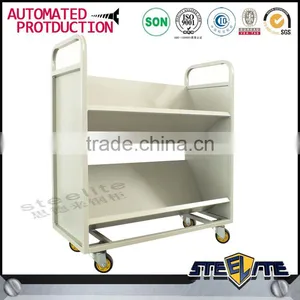 Modern Design Steel Trolley Library Equipment Steel Library Book Trolley thumbnail-5