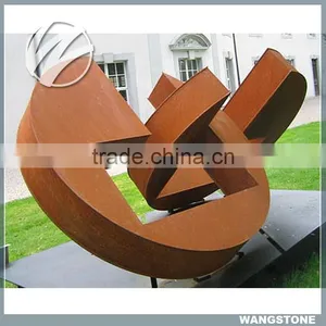 Contemporary Irregular Art Design Corten Steel Garden Sculpture for Hot Sale thumbnail-1