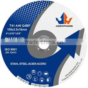 4" 100x2.5x16mm Flat Resin Bonded Reinforced Cutting Wheel For Metal thumbnail-1