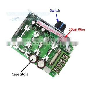 PWM DC Motor Speed Controller 12-50V 30A 500W Metal Switch Dimmer Governor thumbnail-1