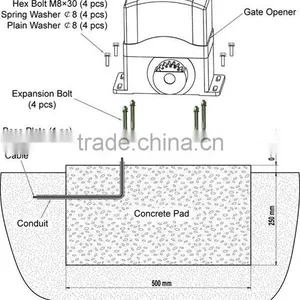 2600kg Automatic Electric Steel Sliding Gate Motor thumbnail-2