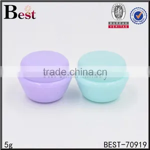 5g Mini Plastic Cosmetic Packaging Cream Jar, Cosmetic Cream Jar With Logo Design thumbnail-1
