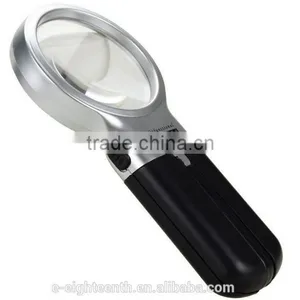 2016 New Cheap 3X Foldable Desktop Handheld Reading Magnifier With 2 LED Magnifying Glass thumbnail-1