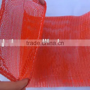 Orange Mesh Bag With Drawstring thumbnail-1
