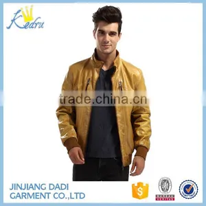 2015 New Style Motorcycle Leather Jacket Men Wholesale thumbnail-1