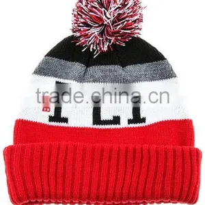 Acrylic Jacquard Custom Ladies Pom Pom Hat thumbnail-3