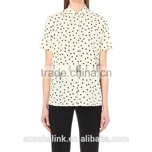 2016 New Design Ladies Woven Cheap Shirt Made in China thumbnail-1