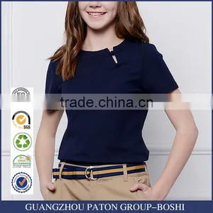 2017 New England College Wind Early Summer Light Blue Short Sleeved T-shirt School Girl Custom T-shirt thumbnail-1