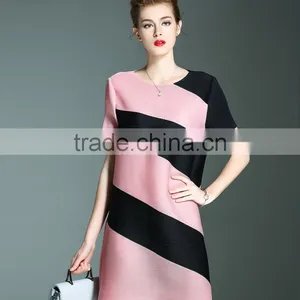 Online Shop Women Twill Printed O Neck Pleated Dresses thumbnail-6