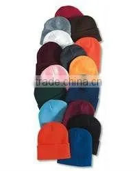 Plain Export Double Layer Pure Color Cheap Winter Warm Hats Factory thumbnail-1