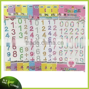 Customized Self-adhesive Acrylic Rhinestones Sticker Number Tape Scrapbooking Craft Decorative Sticker thumbnail-1