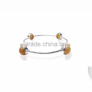 Sterling Silver Bracelets With Moonstone Gemstone thumbnail-1