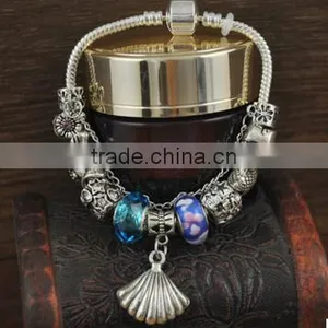 Diy Charm Beads Bracelet High Quality Charm Clasp Bracelet Shell Pendant Charm Bracelet thumbnail-1