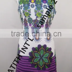 Round Neck Print Polyster Ladies Dress thumbnail-3