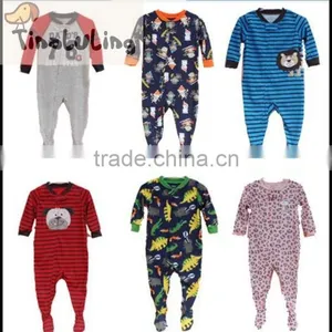 Wholesale New Unisex 100% Cotton Baby Footed Pajamas One Piece Pajamas thumbnail-1