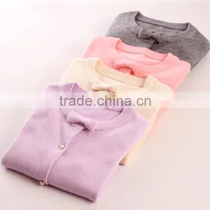 S65650A Casual Pure Cotton Kids Korean Long-sleeved Knitted Cardigans thumbnail-2