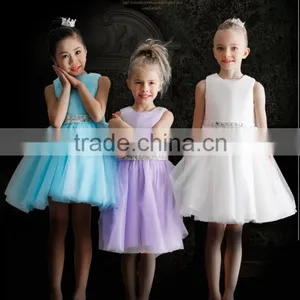 2016 New Girl Wedding Dress Formal Dress For Flower Girl Top Grade Kids Clothes GD90427-3 thumbnail-1