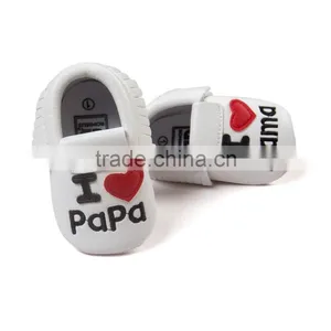 Cute Baby Moccasins, I Love Papa & Mama Moccasins, Lovely Baby Moccasins thumbnail-3