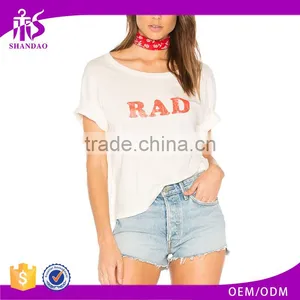 Guangzhou Shandao Factory OEM Latest Design Summer Casual 160g 100% Cotton Short Sleeve O-Neck Custom T Shirt thumbnail-1