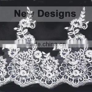 Wedding Polyester French Lace Fabric With New Designs thumbnail-3