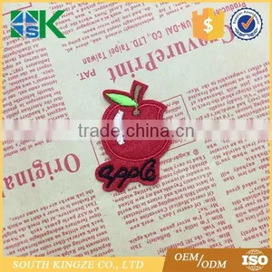 Red Apple Fruit Leaf Cartoon Kids Children Embroidered Iron on Patch Bag thumbnail-2